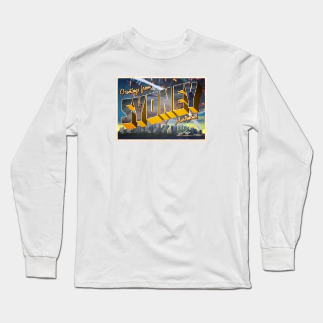 Asplenia Studios "Greetings from Sydney!" Long Sleeve T-Shirt by AspleniaStudios